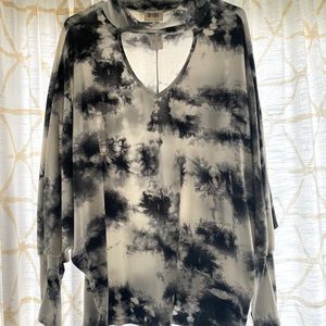 Cutout Tye-Dye Sweater